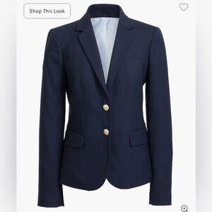 J. Crew Factory Navy Blue Women's Schoolboy Blazer - EUC